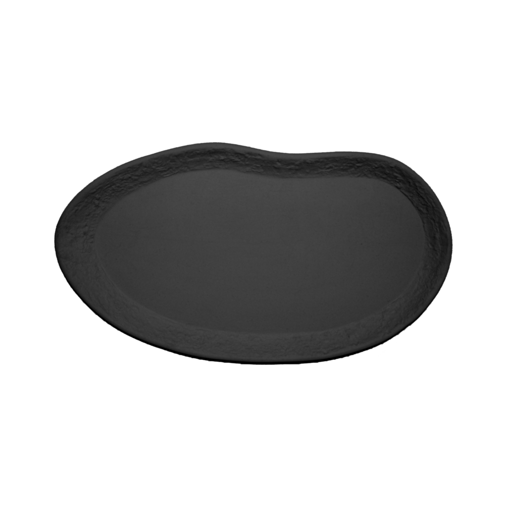 ROCA BANDEJA IRREGULAR 32X21CM NEGRA