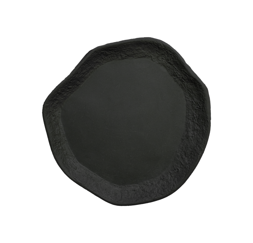 ROCA PLATO IRREGULAR 21CM NEGRO