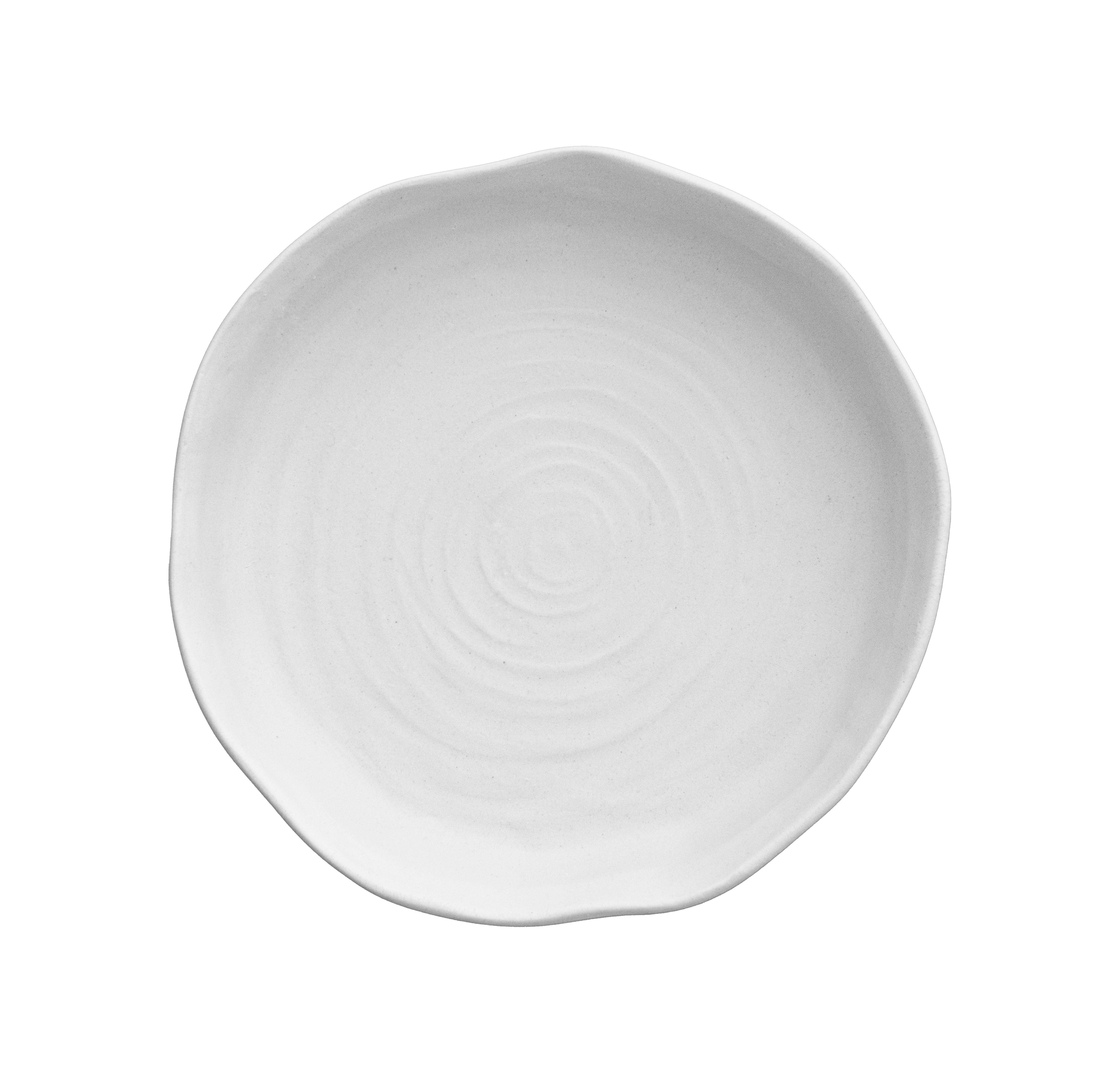 Plato Marea irregular blanco 24×4,5 cm