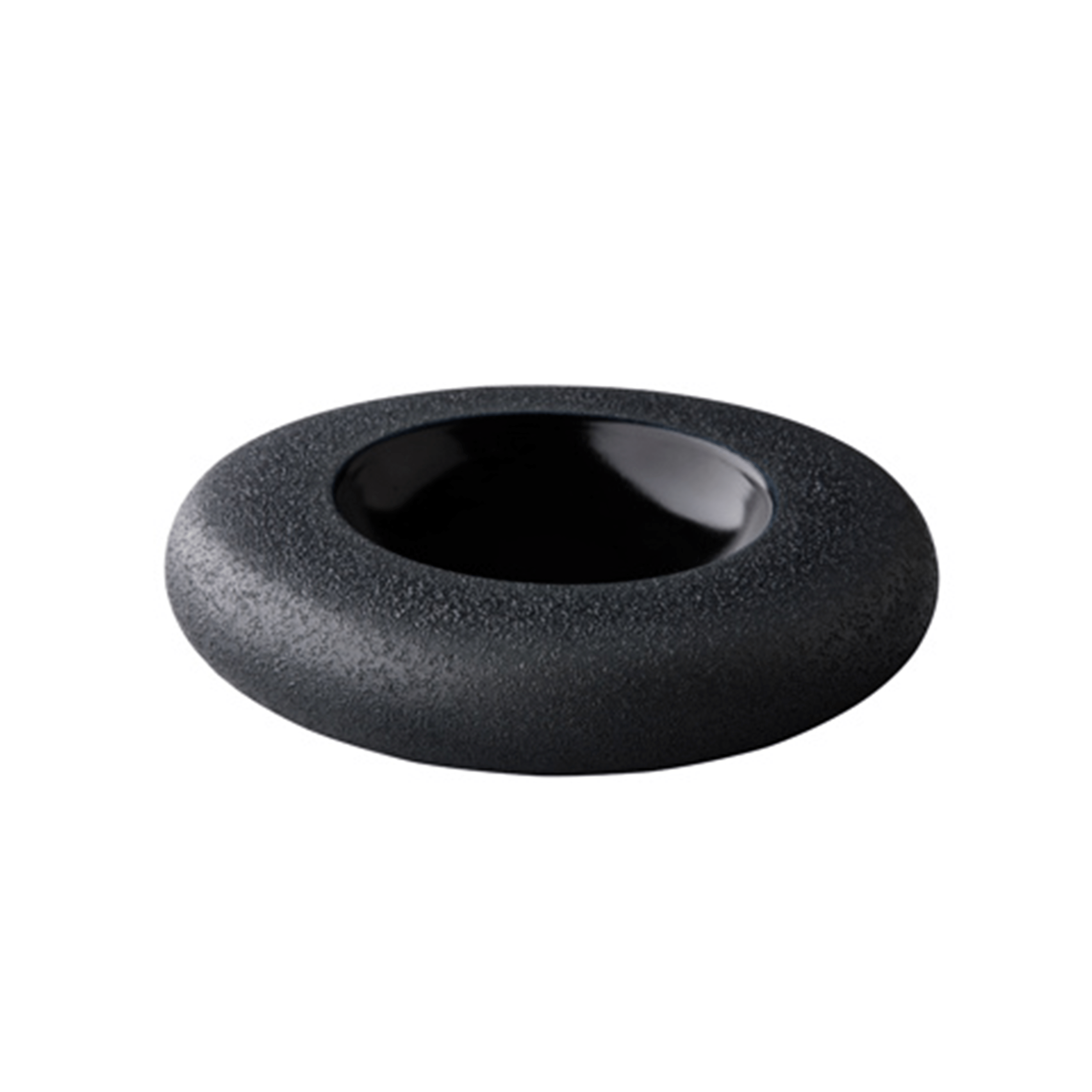 PLATO DONUT NEGRO VOLCAN 22CM