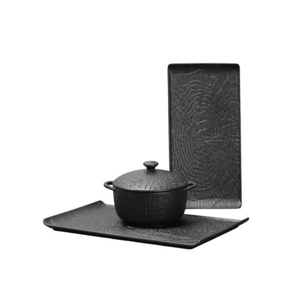 EARTH PLATO PASTA 27CM NEGRO - Imagen 2