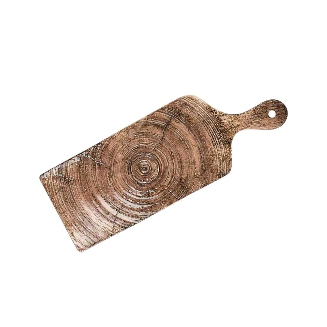 ÁRBOL BANDEJA CON ASA 40,3X14,8CM MARRÓN (1)