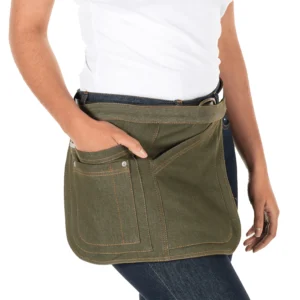 DELANTAL CORTO UNISEX 28X39 CM VERDE CAQUI