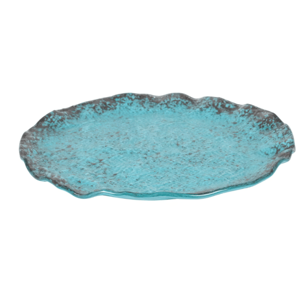 MURANO PLATO 28X2CM TURQUESA
