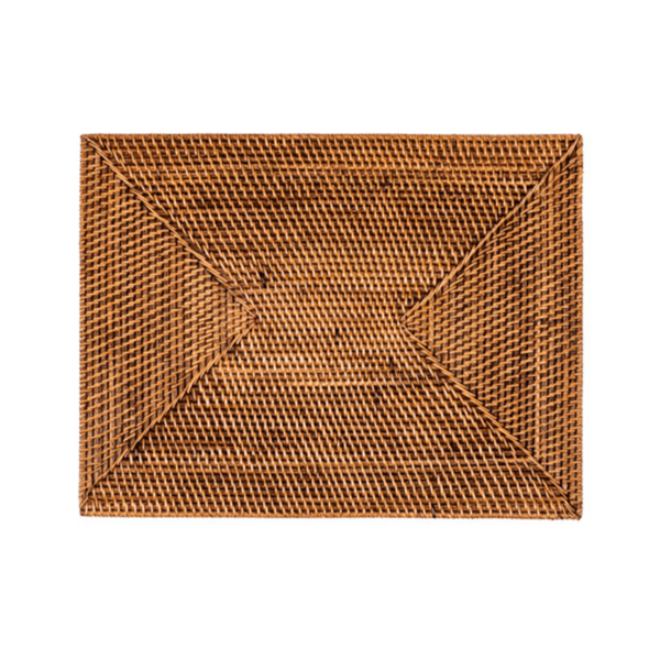 MANTEL RATAN RECTANGULAR 40X30CM.BROWN