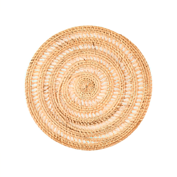 MANTEL RATAN REDONDO 40X30CM.NATURAL