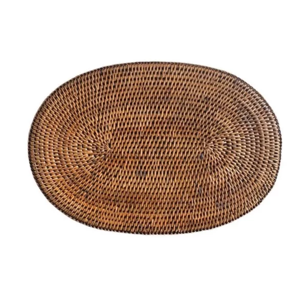MANTEL RATTAN OVAL 30X40CM BROWN_11zon (1)