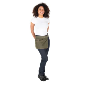 DELANTAL CORTO UNISEX 28X39 CM VERDE CAQUI