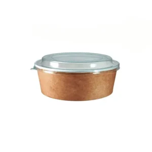 TARRINA CARTON CKB KRAFT/BLANCO MÁS TAPA PP 38 oz. 1.120 cc.(100UNDS)