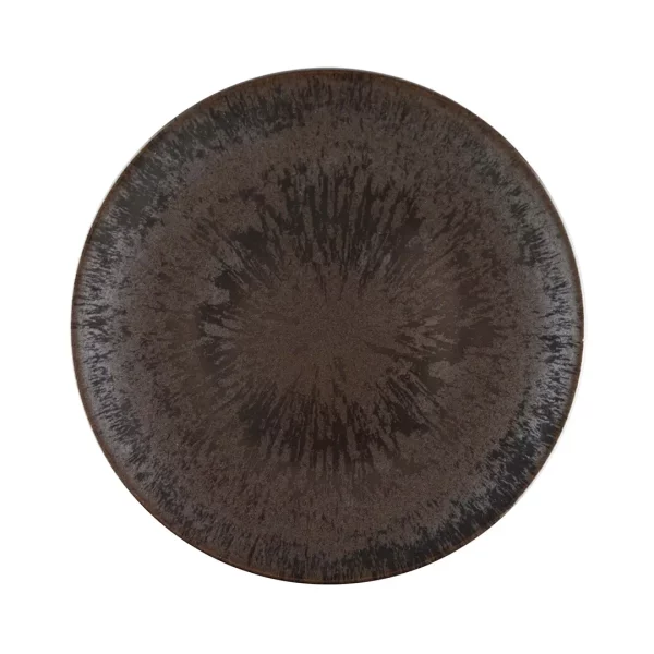 JASPE MARRON METALICO PLATO LLANO 32CM