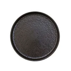 BASALTO MARRON METALICO PLATO LLANO 28CM