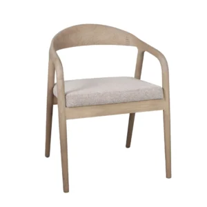 NORDICA NETO SILLA MADERA TAPIZADO ARENA 57x56x76 cm | Altura del asiento: 48 cm | Reposabrazos: 63-69 cm