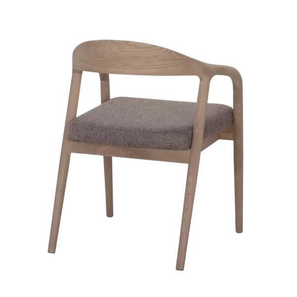 NORDICA VENTO SILLA MADERA TAPIZ MARRON57x56x76 cm | Altura del asiento: 48 cm | Reposabrazos: 63-69 cm - Imagen 3