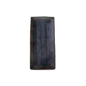 ARCILLA NEGRA BORDE MARRÓN BANDEJA RECTANGULAR 19,5CM