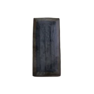 ARCILLA NEGRA BORDE MARRON FUENTE RECTANGULAR 28CM