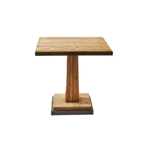 MESA DE MADERA Y METAL 80 x 80 x 78