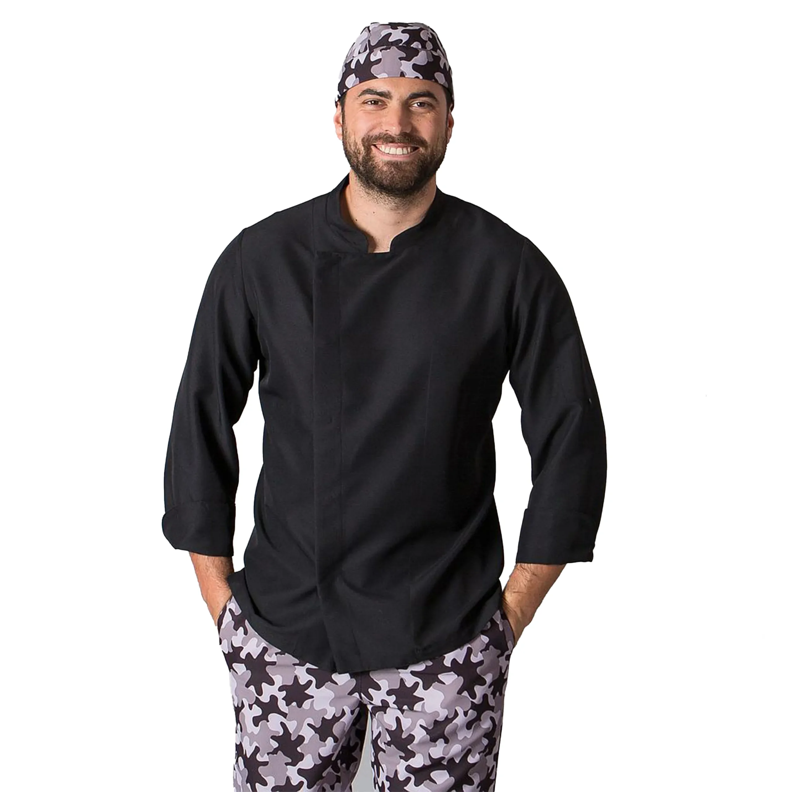 CHEF CHAQUETA VIDA HOMBRE NEGRO_11zon