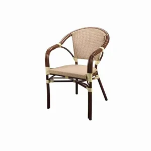 MAUI SILLA NOGAL Y TELA BEIGE