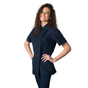 CHEF CHAQUETA MUJER AZUL MARINO MANGA CORTA