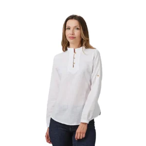 CAMISA MUJER FALSO LINO FLORA