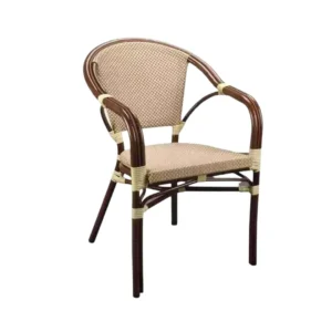 MAUI SILLA NOGAL Y TELA BEIGE