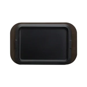 HIERRO FUNDIDO PLATO RECTANGULAR CON MADERA 30X22CM