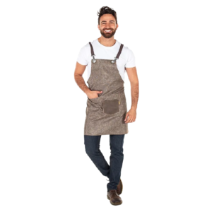 DELANTAL CON PETO GOBI 74X80 MARRON