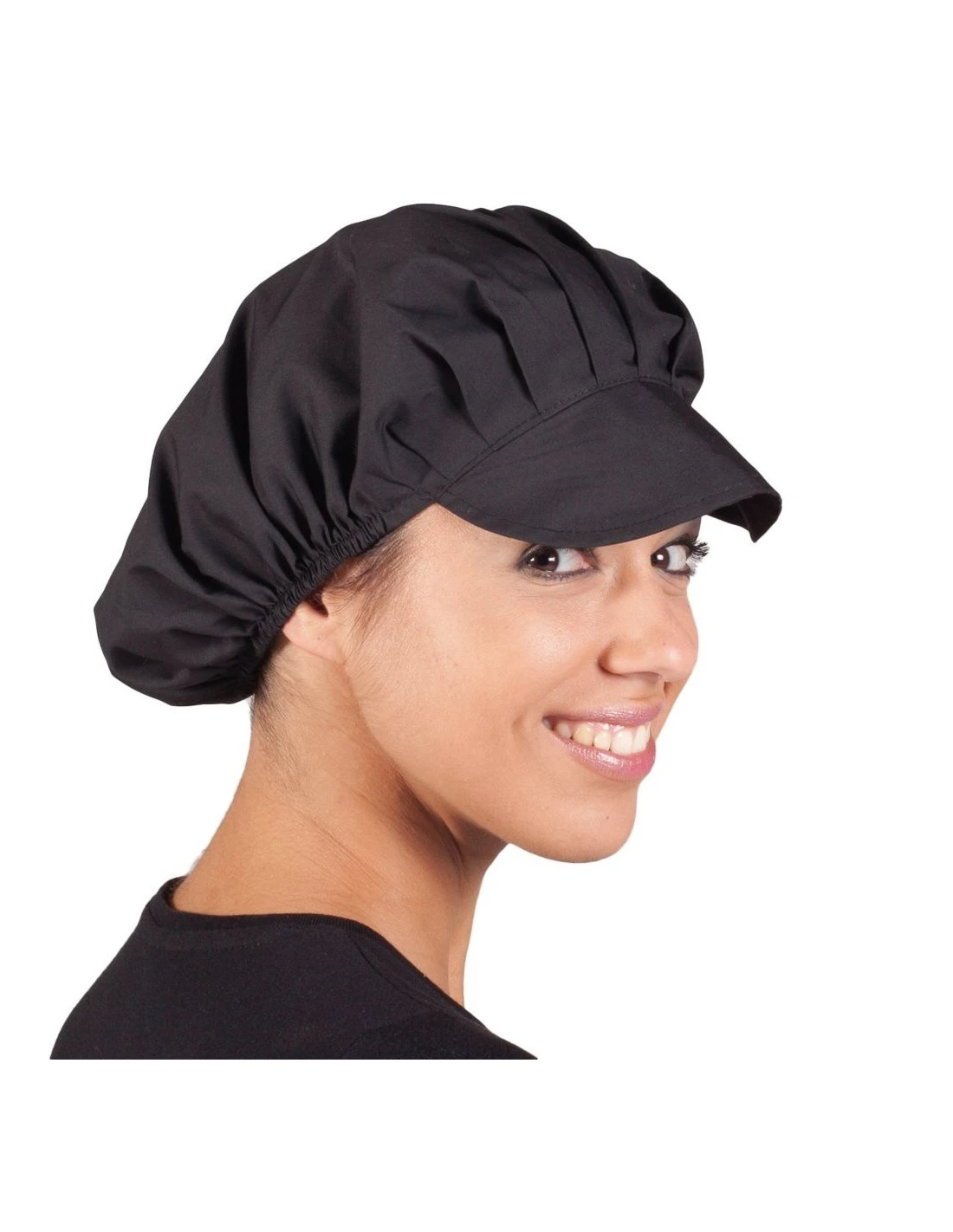 gorra-mujer-popelin-negro-paq-10-unid
