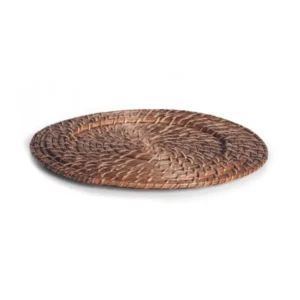 RATTAN BAJO PLATO MARRÓN 32CM