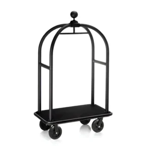 CARRO EQUIPAJE NEGRO MATE 60X H112CM 250KG DE CARGA