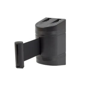 POSTE NEGRO CON CINTA SOPORTE DE PARED RETRACTIL NEGRO
