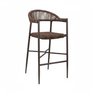 ITALIANA BANQUETA ALUMINIO COLOR ÓXIDO MARRÓN MÉDULA RÚSTICA NATURAL