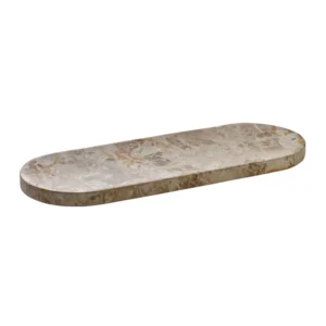 PIEDRA MÁRMOL FUENTE OVAL MARRON 32X12CM
