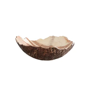 ARTESANO MEZCLA TEXTURA FUERA PLATO MARRÓN Y CREMA 23CM