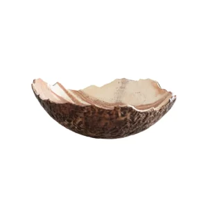 ARTESANO MEZCLA TEXTURA FUERA PLATO MARRÓN Y CREMA 24CM