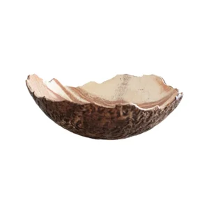 ARTESANO MEZCLA TEXTURA FUERA PLATO MARRÓN Y CREMA 26CM