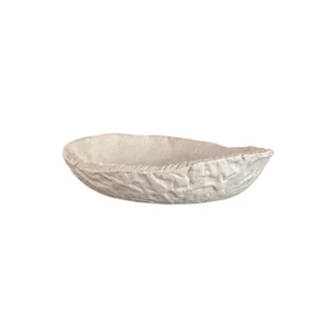 ARTESANO ARCILLA LISA MATE Y TEXTURA FUERA 23CM BLANCO