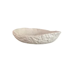 ARTESANO ARCILLA LISA MATE Y TEXTURA FUERA 24CM BLANCO