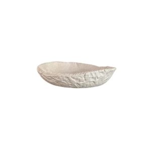 ARTESANO ARCILLA LISA MATE Y TEXTURA FUERA CONCHA 13CM BLANCO