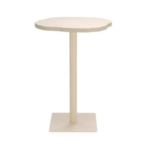 POLVO ROCA MESA ALTA IRRGULAR RESINA Y METAL 70X70X H110CM