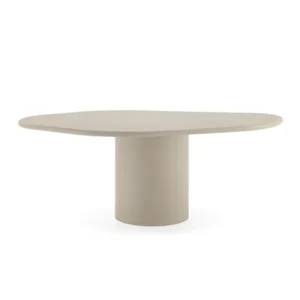 POLVO ROCA MESA COMEDOR IRREGULAR RESINA Y METAL 200x120x H75CM