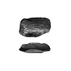 RUGOSO NEGRO BANDEJITA IRREGULAR 21X13CM