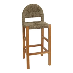 FIBRA MARINA TABURETE ALTO MADERA 42x43x106 cm | Altura del asiento: 73 cm