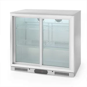 REFRIGERADOR BAJO MOSTRADOR DOBLE PUERTA ACERO INOX 90X52X H83.5CM