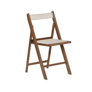 PLEGABLE SILLA MADERA MARRON Y ARENA