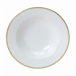 BURNISHED GOLD PLATO HONDO 28X H5,7CM