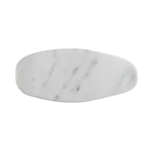TABLA OVAL DE MÁRMOL BLANCO 30X13CM