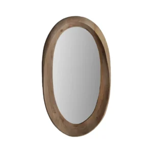 ESPEJO ART ORGANICO MARRON LARGO 68 cm ANCHO 8 cm ALTO 120 cm PESO: 15 KG