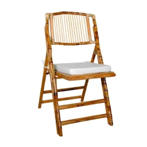 PLEGABLE SILLA BAMBU REFORZADA + COJIN 45X42X90CM