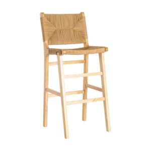 NODO CLARO TABURETE DE MADERA Y CUERDA 45X H106 CM